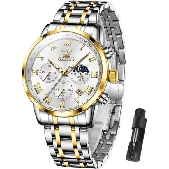 Men Multifunction Watch, Multi Dial Waterproof Luminous Chronograph Men's - Picture 1 of 6